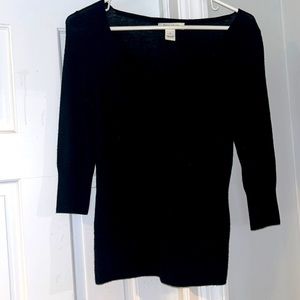 White House Black Market small black Merino wool sweater